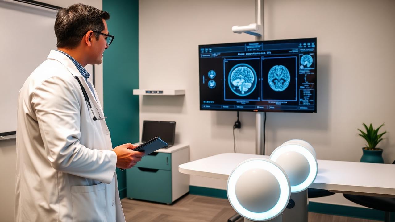 Neuropsychologue et pods Neural Trainer en cabinet